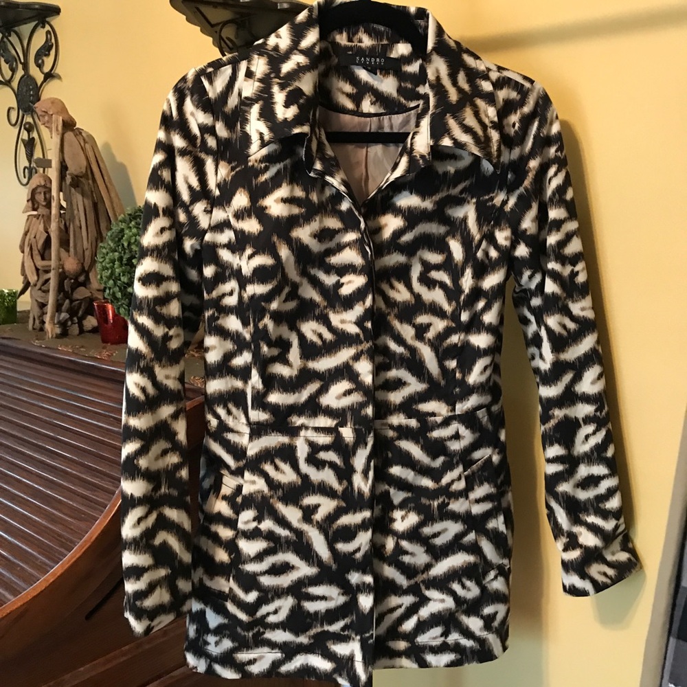 SANDRO STUDIO leopard print jacket